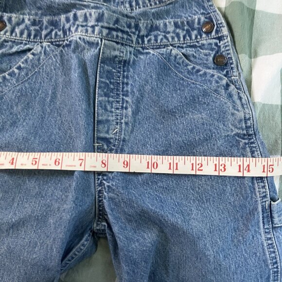 Vintage Levi's Kids Overalls Bib Dungaree Size 4/5 Blue Denim Jean Distressed - Picture 15 of 15